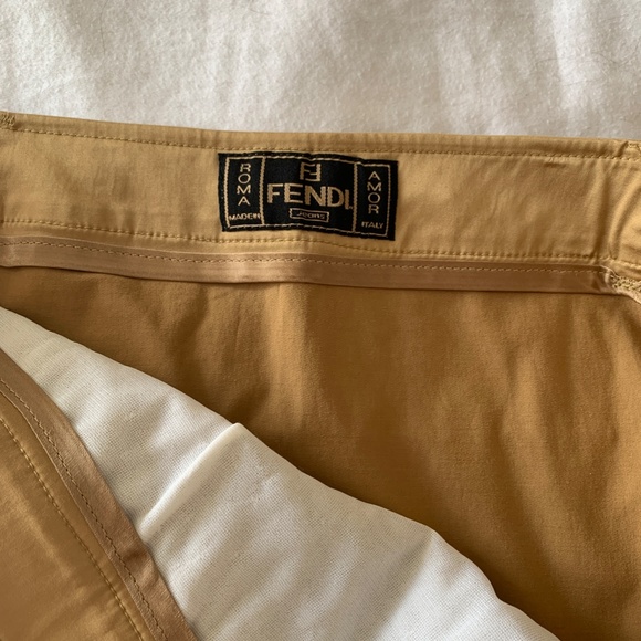 Skirt, Vintage FENDI, approx. Size 6, short (see photos), beige, cotton - Picture 5 of 9